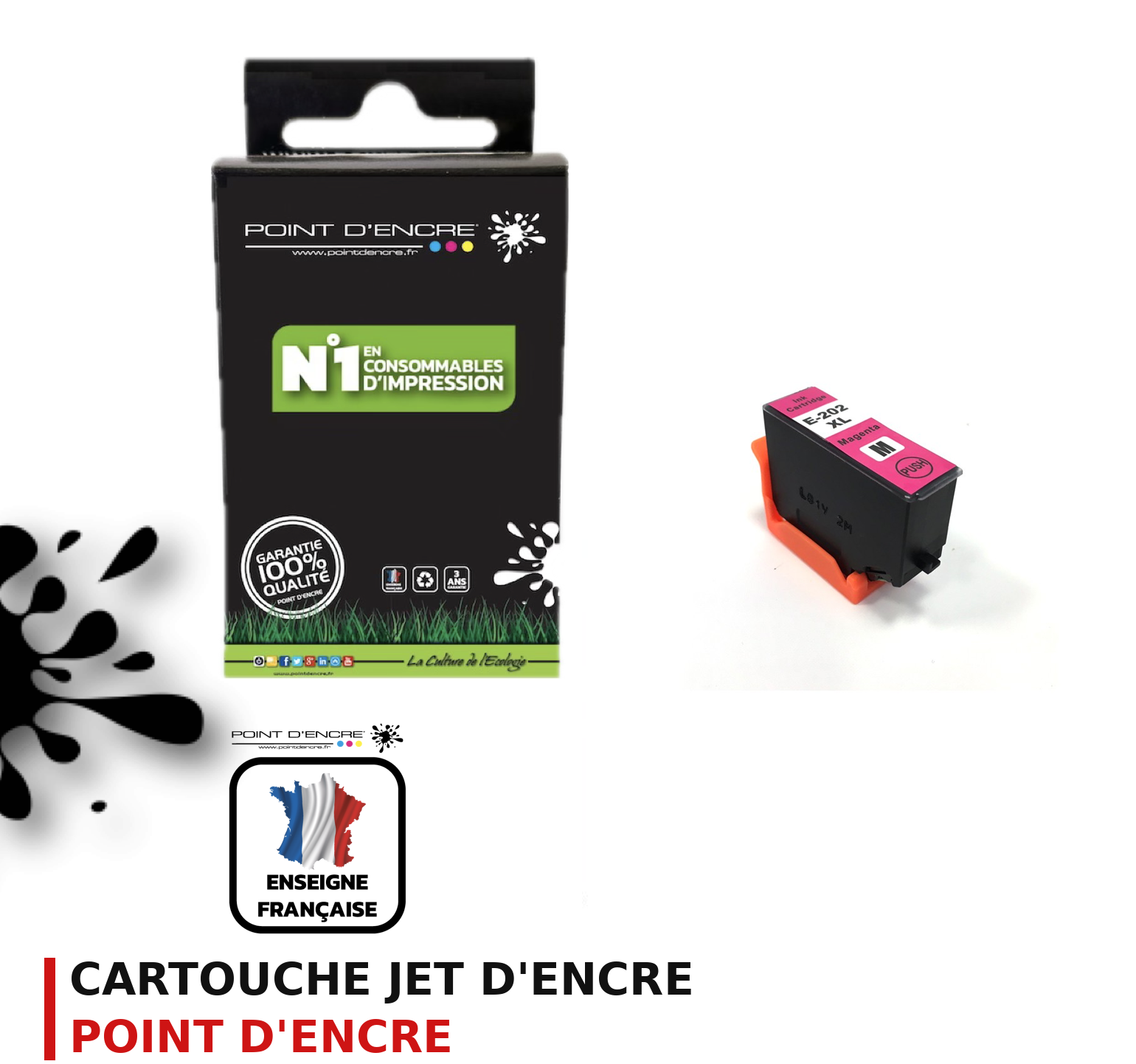 Cartouche d'encre POINT D'ENCRE Epson 202 — MAGENTA