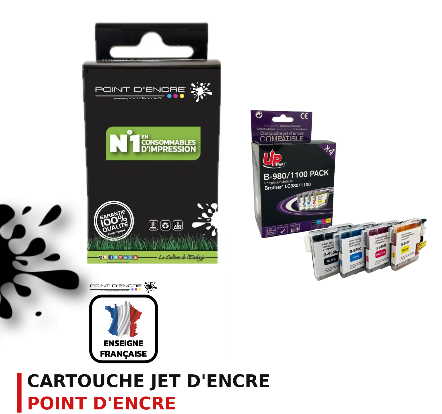 Cartouche d'encre POINT D'ENCRE Brother 980 — PACK
