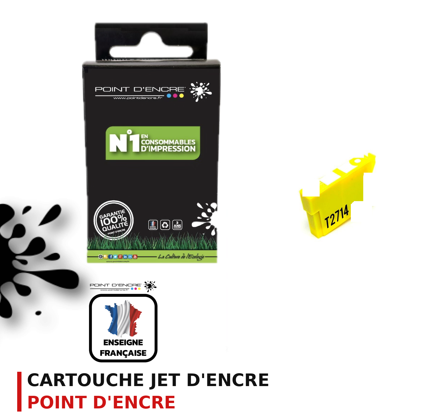 Cartouche d'encre POINT D'ENCRE Epson 27XL — JAUNE
