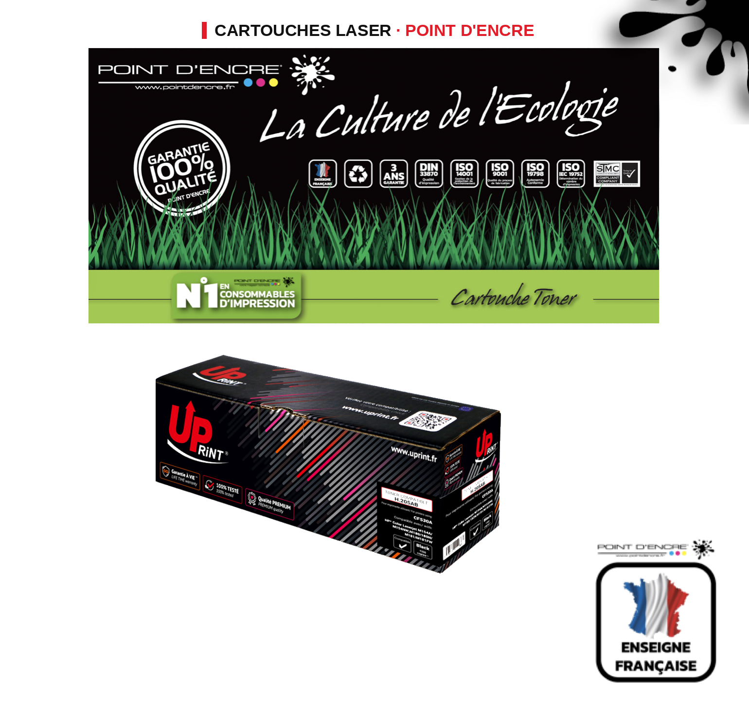 Cartouche laser POINT D'ENCRE Hp 205A — NOIR