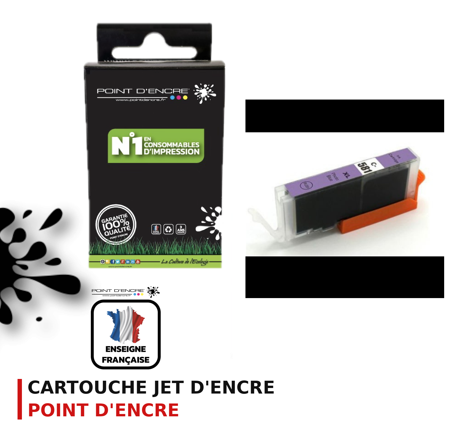 Cartouche d'encre POINT D'ENCRE Canon 581 — PHOTO