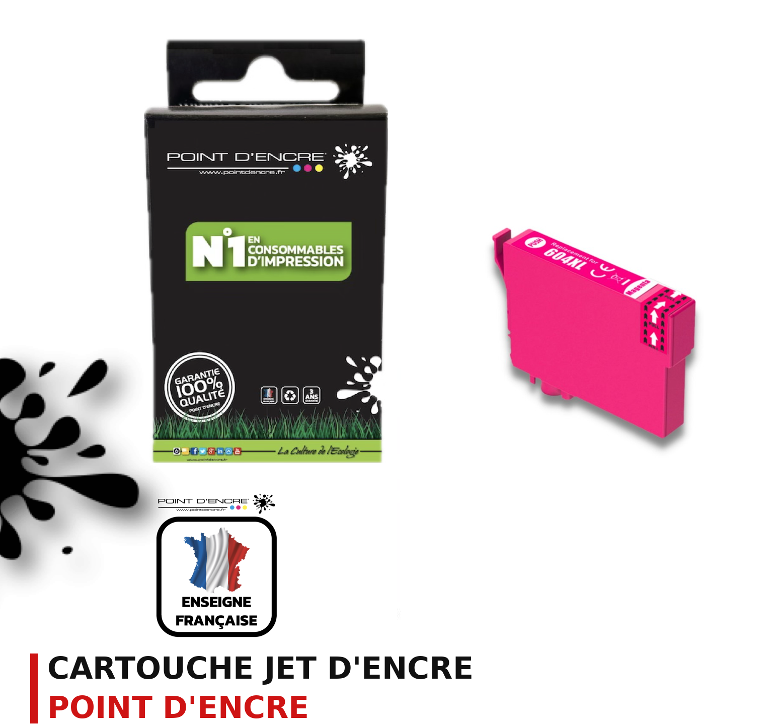 Cartouche d'encre POINT D'ENCRE Epson 604 — MAGENTA