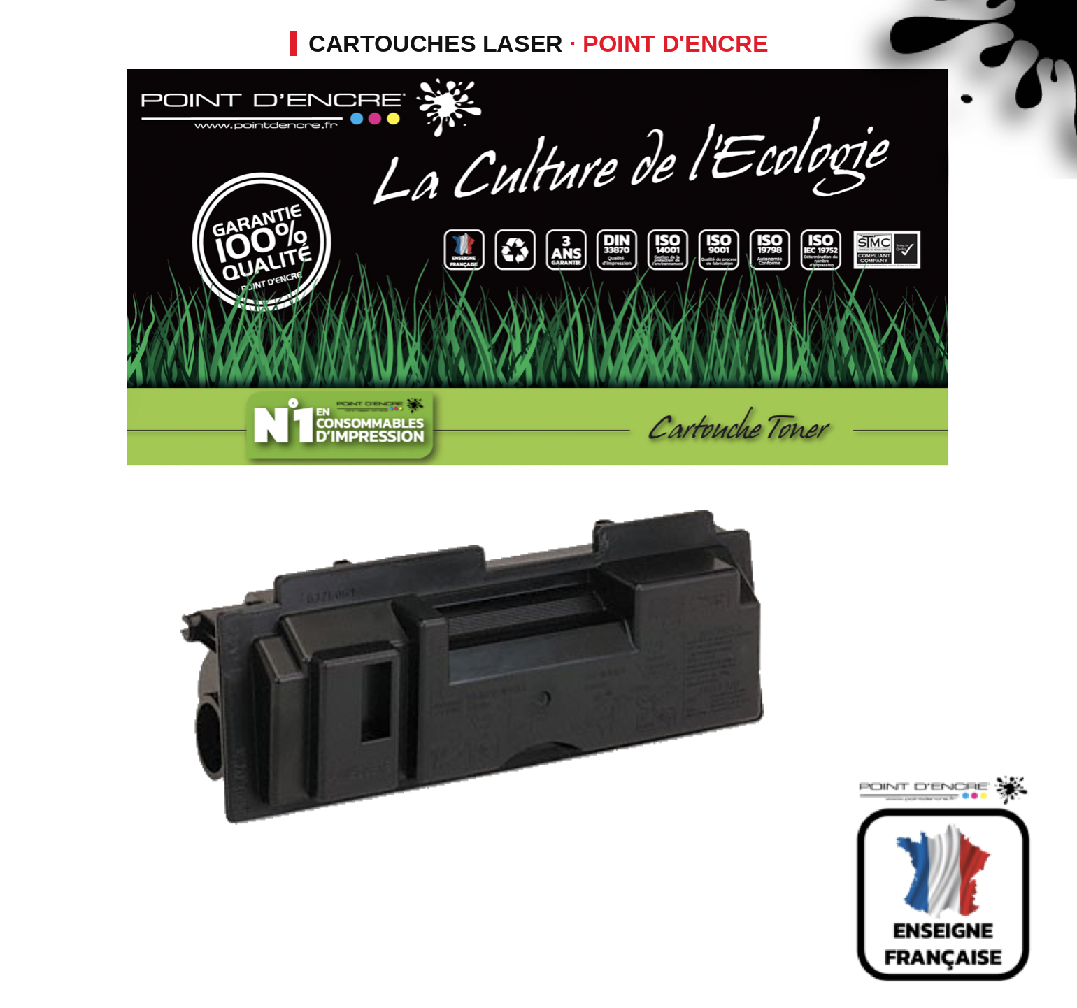 Cartouche laser POINT D'ENCRE Kyocera 110 — NOIR