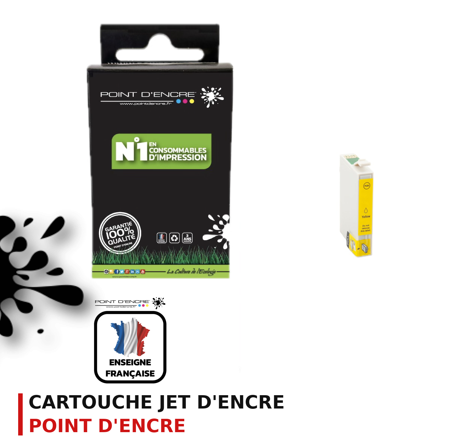 Cartouche d'encre POINT D'ENCRE Epson T1004 — JAUNE