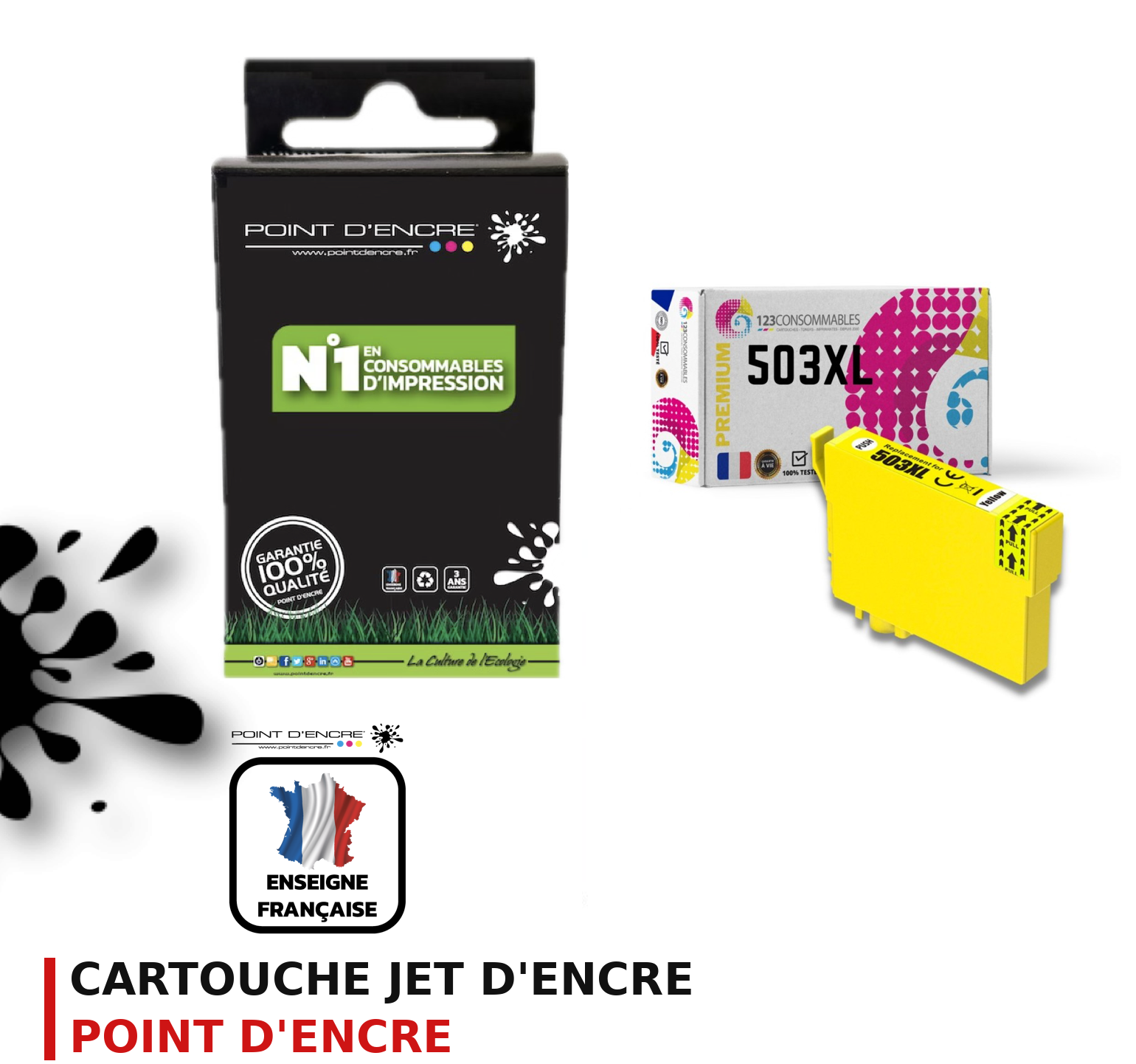 Cartouche d'encre POINT D'ENCRE Epson 503 — JAUNE