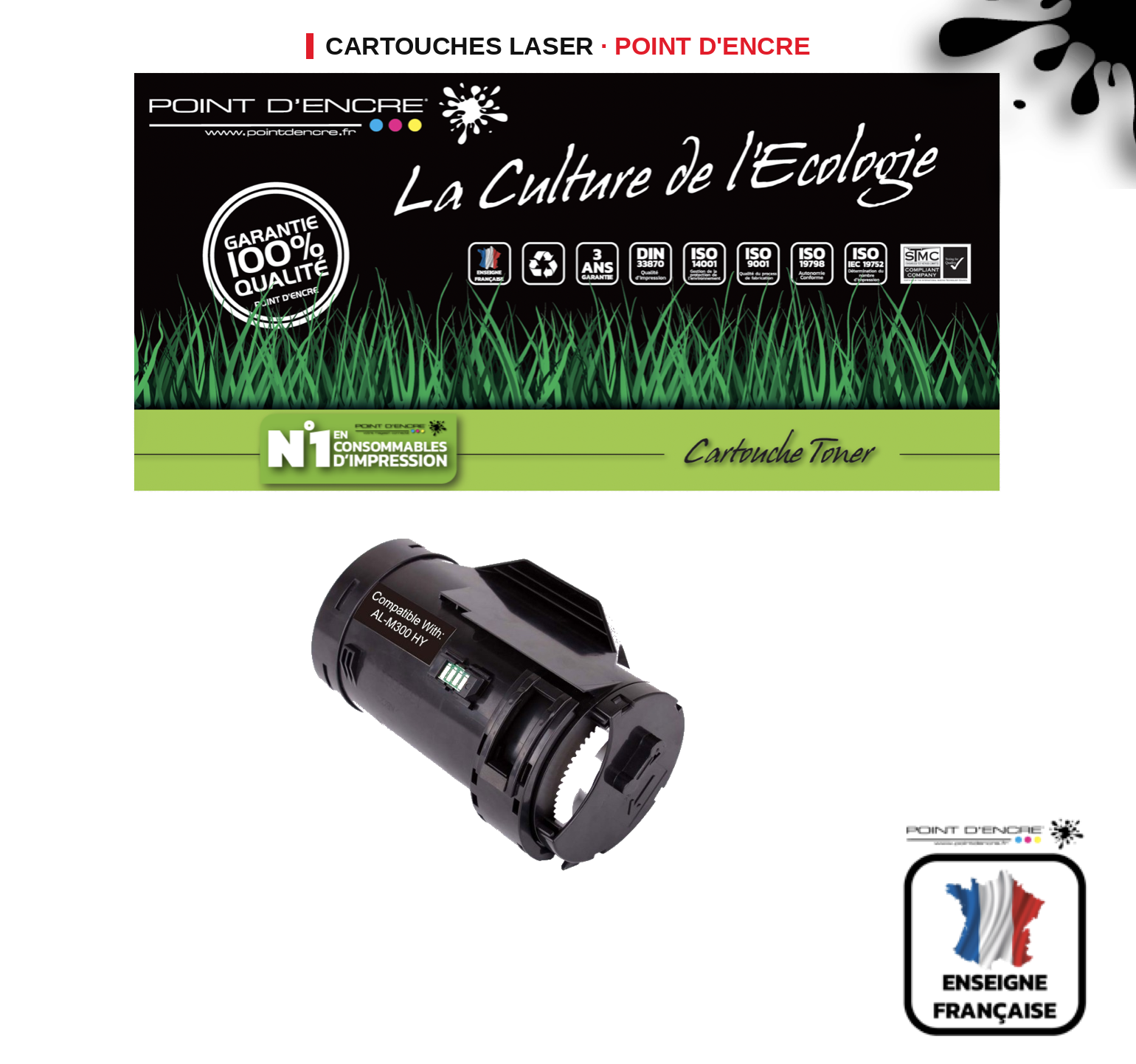 Cartouche laser POINT D'ENCRE Epson 0691 — NOIR