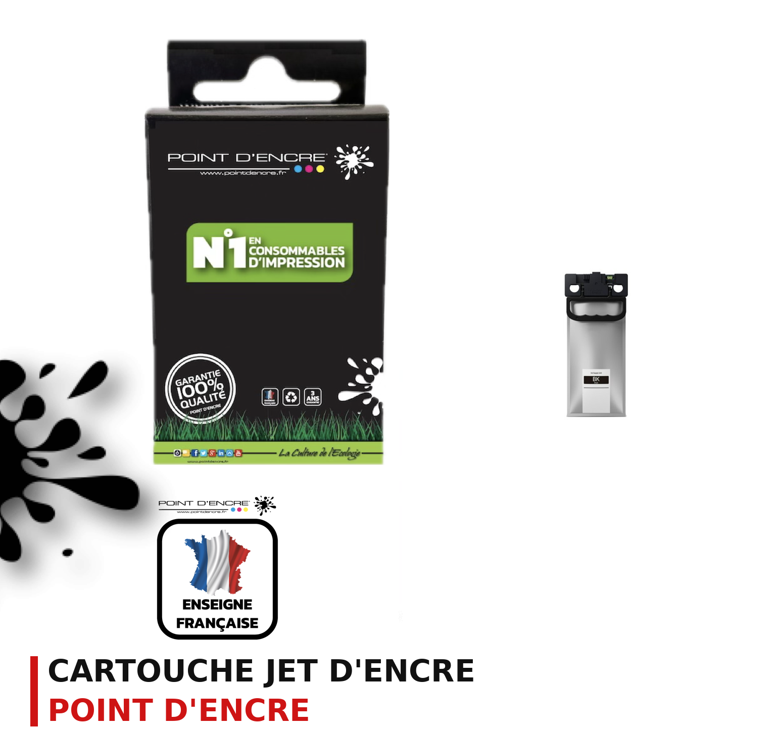 Cartouche d'encre POINT D'ENCRE Epson T9461 — NOIR