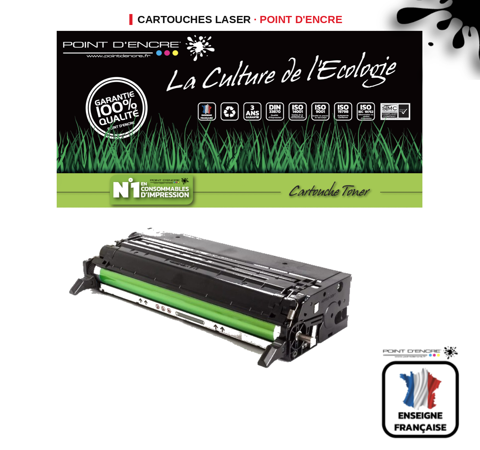 Cartouche laser POINT D'ENCRE Dell 3110 — NOIR