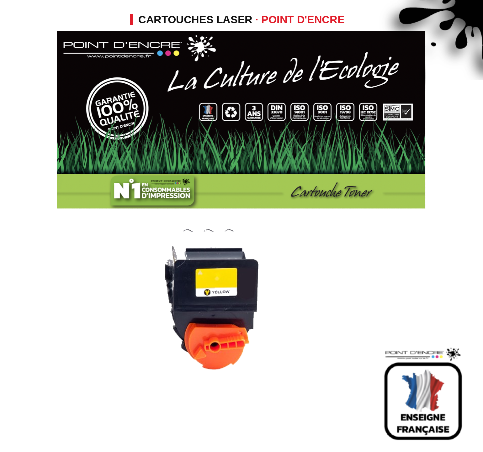 Cartouche laser POINT D'ENCRE Canon EXV21 — JAUNE