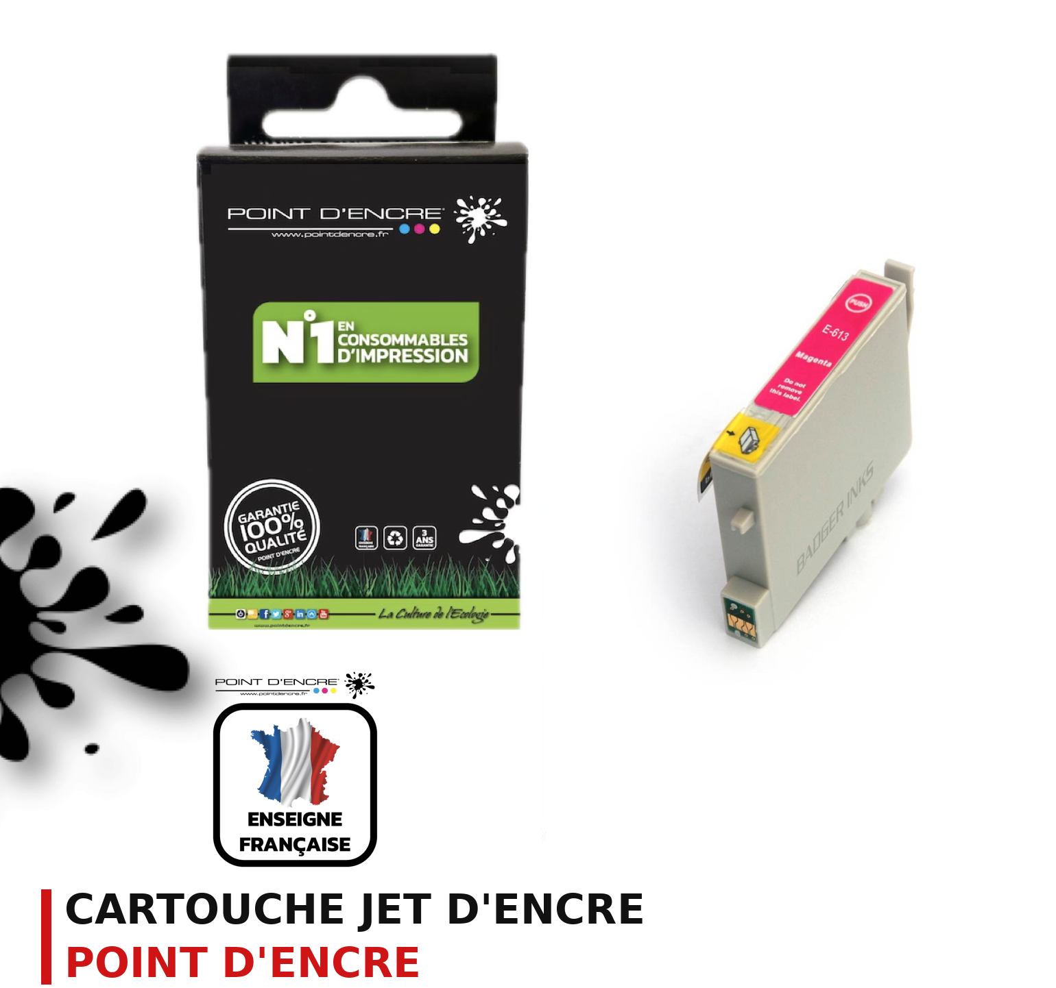 Cartouche d'encre POINT D'ENCRE Epson T061 — MAGENTA