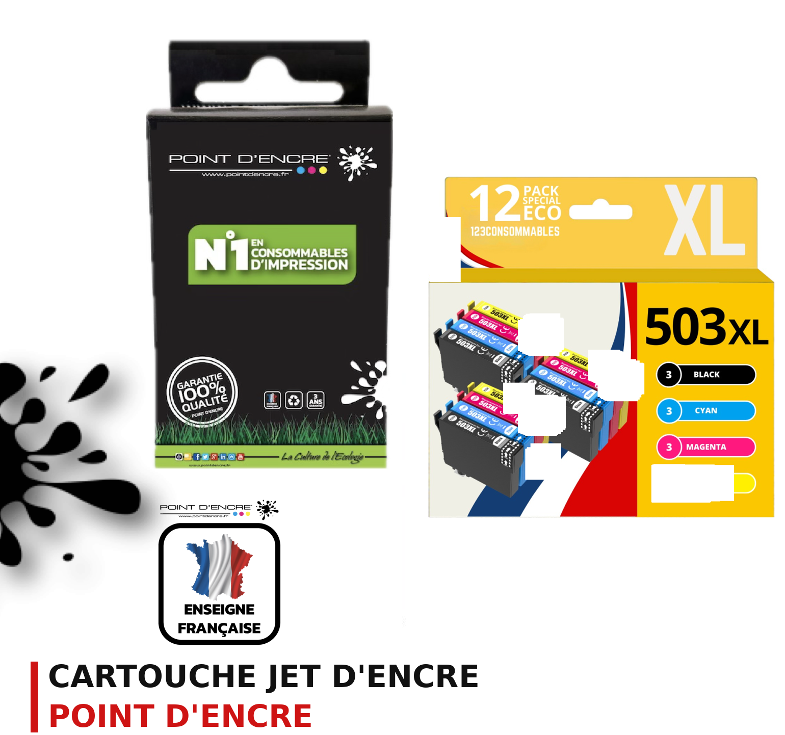 Cartouche d'encre POINT D'ENCRE Epson 503 — PACK