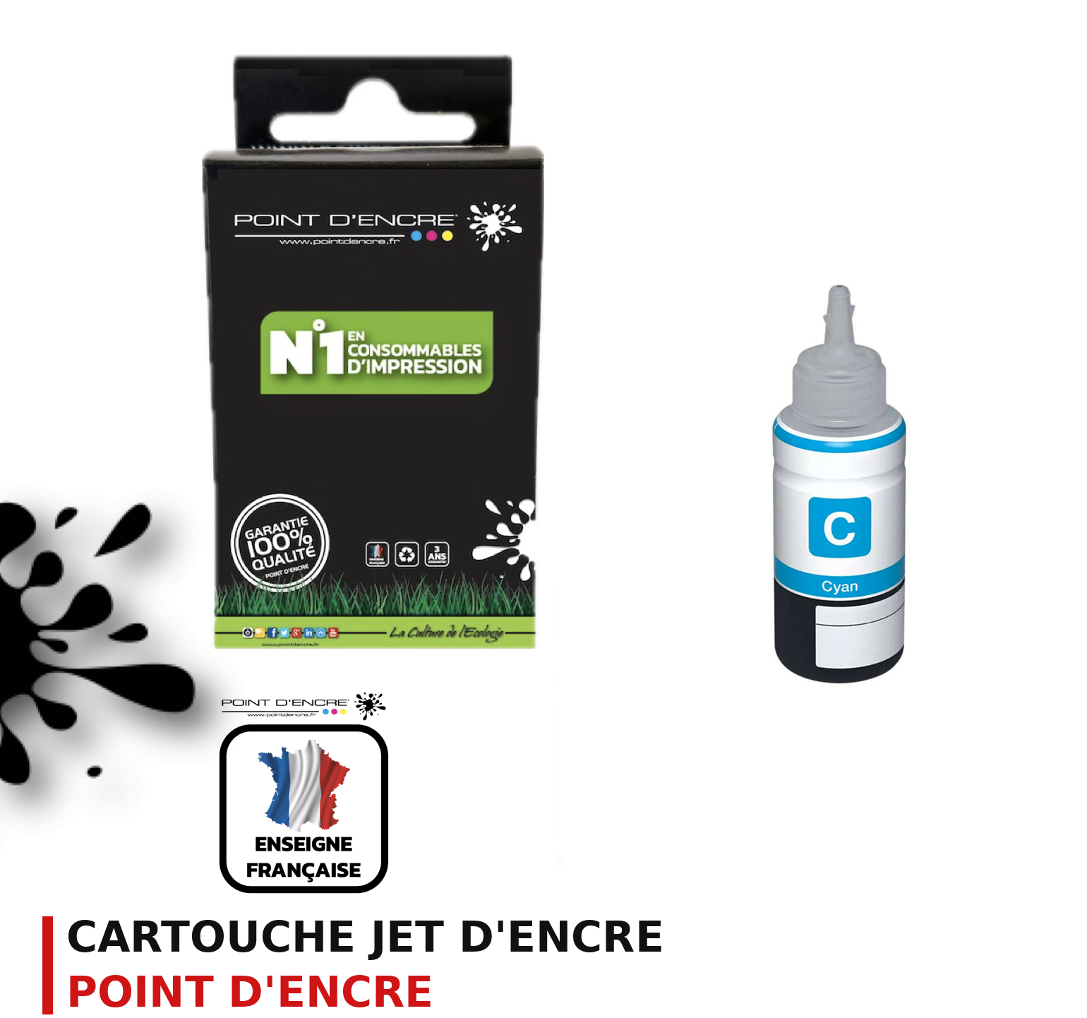 Cartouche d'encre POINT D'ENCRE Epson 113 — CYAN