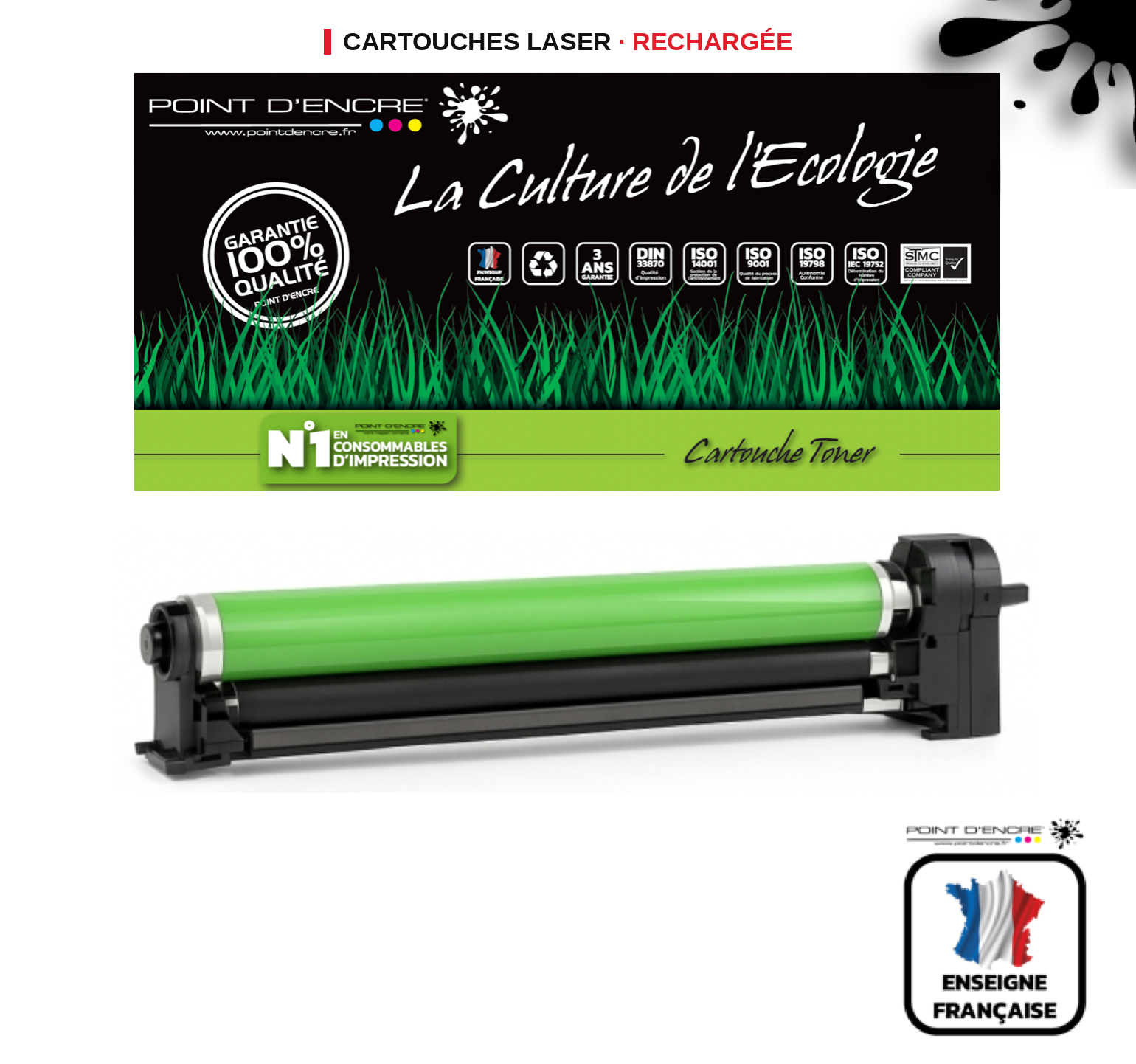 C-EXV49 - Tambour d'imagerie 8528B003 - Grande capacité Marque Francaise POINT D'ENCRE pour Imprimantes compatibles Brother (clc)