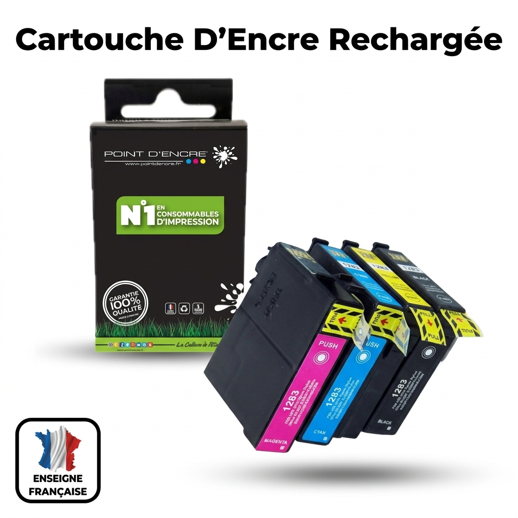 T1283 - Renard  - MAGENTA - Grande capacité de Marque Française POINT D'ENCRE Pour imprimante compatible EPSON (cee)
